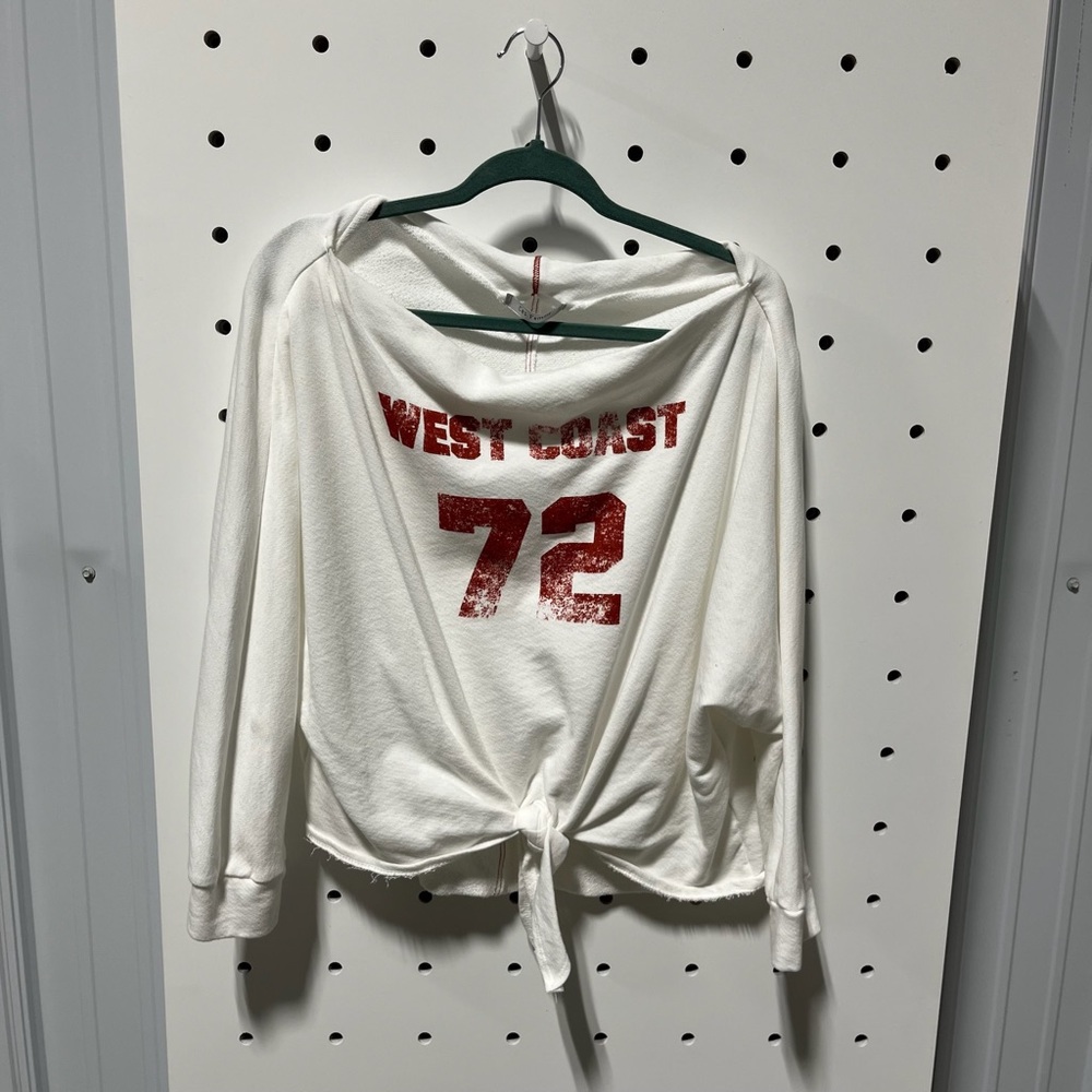 Ces Femme Long Sleeve West Coast Tie Front Shirt Size L